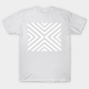 Abstract triangles geometric pattern - gray and white. T-Shirt